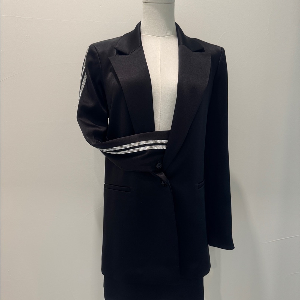 Alice + Olivia Black Blazer with Silver Accents